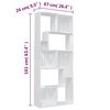 vidaXL Book Cabinet High Gloss White 67x24x161 cm Engineered Wood
