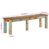 vidaXL Bench 160x35x46 cm Solid Reclaimed Wood