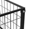 vidaXL Dog Kennel Black 9 m&sup2; Steel