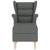vidaXL Armchair with Footstool Dark Grey Fabric