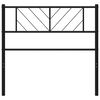 vidaXL Metal Replace Headboard Black 107 cm