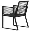 vidaXL Garden Chairs 4 pcs Rope Rattan Black