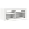 vidaXL TV Cabinet with LED Lights White 90x35x40 cm