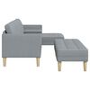 vidaXL Sofa Set with Cushion 2 pcs Light Grey Polyester