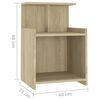 vidaXL Bed Cabinets 2 pcs Sonoma Oak 40x35x60 cm Engineered Wood