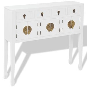 vidaXL Sideboard Chinese Style Solid Wood White