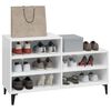 vidaXL Shoe Cabinet High Gloss White 102x36x60 cm Engineered Wood