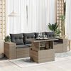 vidaXL 5 Piece Garden Sofa Set with Cushions Grey Poly Rattan