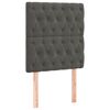 vidaXL LED Headboard Dark Grey 80 cm Velvet