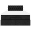 vidaXL Ottoman Bed with Mattress Black King Single Fabric