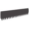 vidaXL Lawn Edging 10 pcs 103 x 25 cm Steel Black