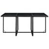 vidaXL 11 Piece Outdoor Dining Set with Cushions Poly Rattan Black
