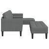 vidaXL Sofa Set with Cushion 2 pcs Dark Grey Polyester