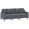 vidaXL 3-Seater Sofa Dark Grey 180 cm Velvet