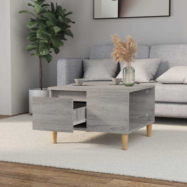 vidaXL Coffee Table Grey Sonoma 55x55x36.5 cm Engineered Wood