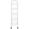 vidaXL 5-Tier Kitchen Trolley White 46x26x105 cm Iron