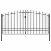 vidaXL Double Door Fence Gate with Spear Top 400x249.5 cm