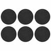 vidaXL Stepping Stone 6 pcs Black &Oslash; 44 x 2 cm Rubber