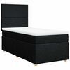vidaXL Box Spring Bed with Mattress Black King Single Fabric