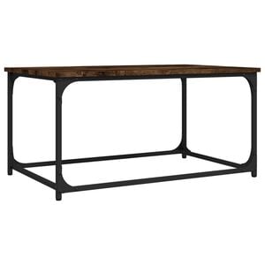 vidaXL Coffee Table Smoked Oak 80x50x40 cm Engineered Wood and Iron
