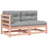 vidaXL Garden Sofa with Cushions 2-Seater Solid Wood Douglas