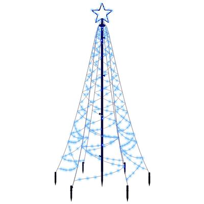 vidaXL Christmas Tree with Spike Blue 200 LEDs 180 cm