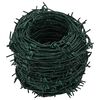 vidaXL Barbed Wire Green 100 m PVC-coated Steel