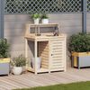 vidaXL Potting Table with Shelves 82.5x50x109.5 cm Solid Wood Pine