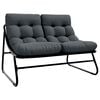 vidaXL Garden Furniture Black Powder-Coated Steel