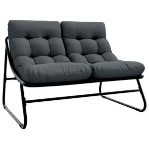 vidaXL Garden Furniture Black 110 x 81 x 71 cm Powder-Coated Steel