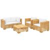vidaXL 5 Piece Garden Lounge Set with Cushions Solid Wood Teak