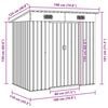vidaXL Garden Shed Grey Metal