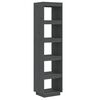 vidaXL Book Cabinet/Room Divider Grey 40x35x167 cm Solid Wood Pine