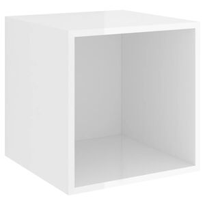 vidaXL Wall Cabinet | High gloss white | Engineered wood | 37 cm cube | Storage