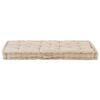 vidaXL Pallet Floor Cushion Cotton 120x80x10 cm Beige