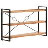 vidaXL 3-Tier Bookcase 140x30x80 cm Solid Acacia Wood