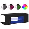 vidaXL TV Cabinet with LED Lights Black 90x39x30 cm
