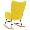 vidaXL Rocking Chair Mustard Yellow Fabric