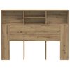 vidaXL Headboard Cabinet Artisan Oak 140x19x103.5 cm