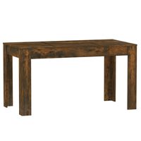 vidaXL Dining Table Smoked Oak 140x74.5x76 cm Engineered Wood