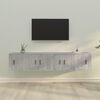 vidaXL 4 Piece TV Cabinet Set Concrete Grey Engineered Wood