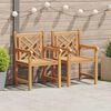 vidaXL Garden Chair 2 pcs 60 x 58 x 90 cm Solid Teak Wood
