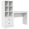 vidaXL Desk with Drawer with Shelf with Storage 2 pcs White