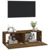 vidaXL Wall TV Cabinets 2 pcs Smoked Oak 100x30x30 cm Engineered Wood