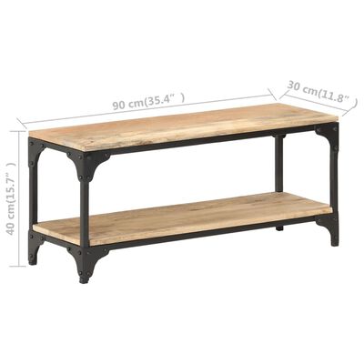 vidaXL Coffee Table 90x30x40 cm Solid Mango Wood