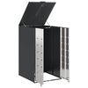 vidaXL Wheelie Bin Storage with Gas Lift-up Lid for 240L Bin Steel