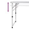 vidaXL Foldable Camping Table Height Adjustable Aluminium 120 x 60 cm