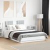 vidaXL Bed Frame with LED without Mattress White 135x190 cm Double