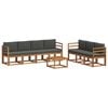 vidaXL Outdoor Sofa Set with Cushion 8 pcs Natural and Anthracite
