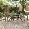 vidaXL 5 Piece Garden Dining Set Bronze Cast Aluminium